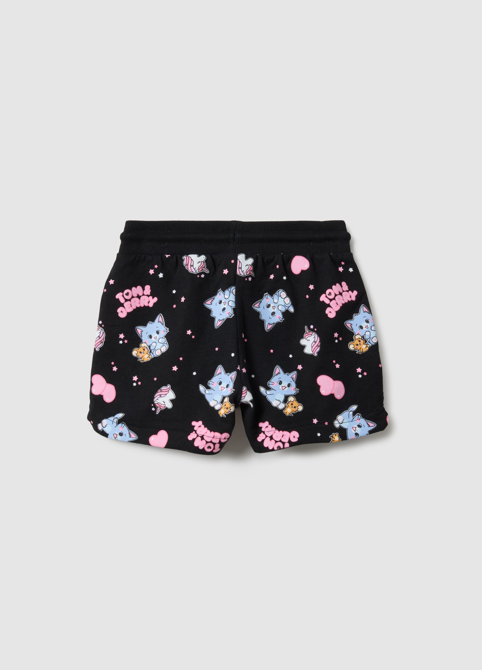Girls' pure cotton multicolour shorts regular fit with prints