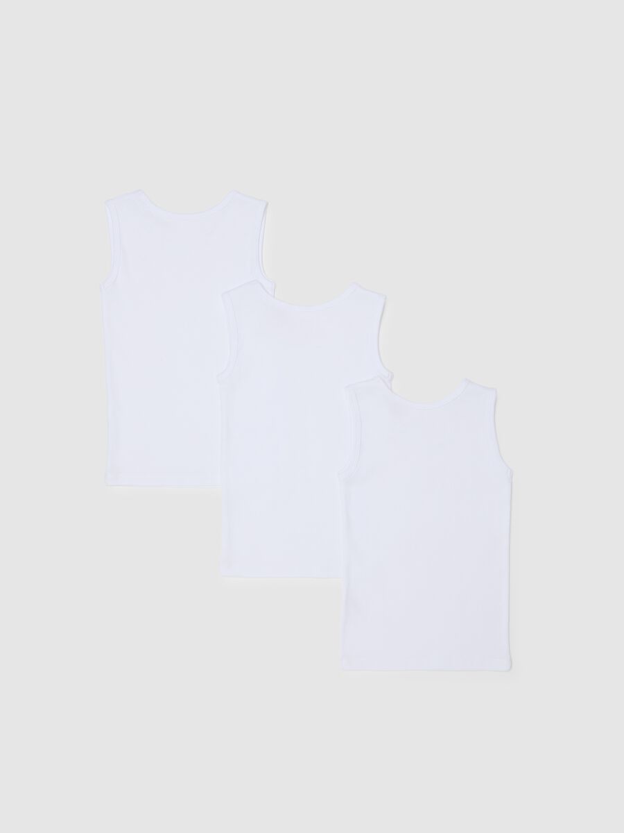 Baby's white cotton tank top tripack_1