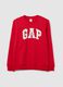 Round-neck sweatshirt with logo patch and embroidery_1