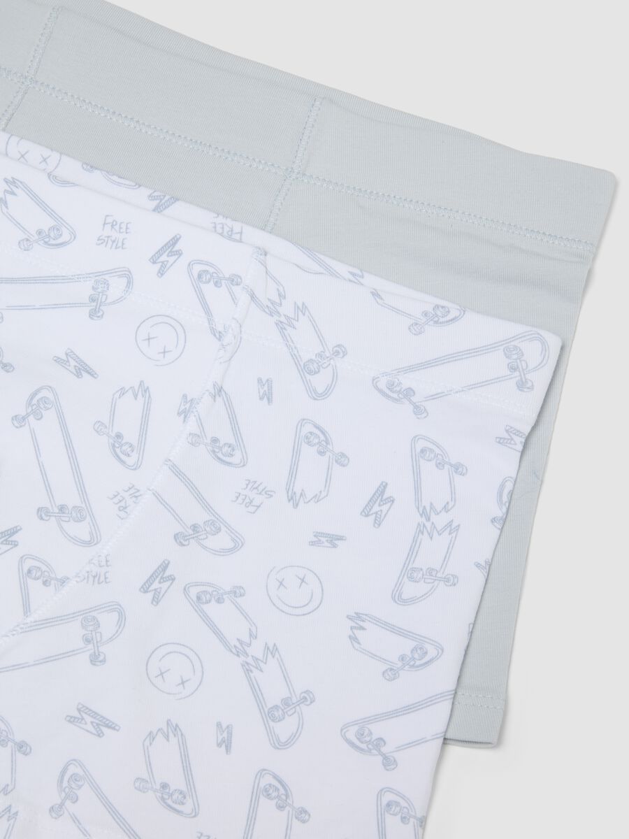 Pack of five multicolour midi boxer shorts in stretch organic cotton_2