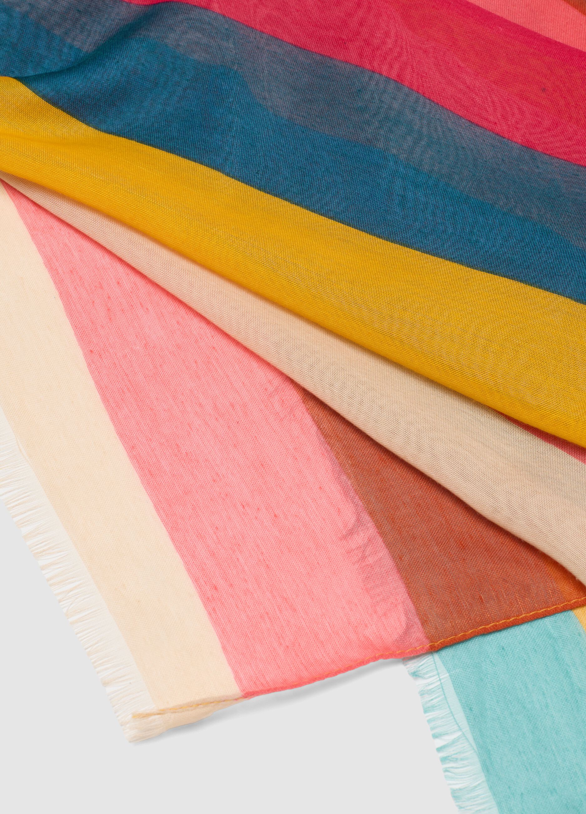 Light Multicolour Striped Scarf