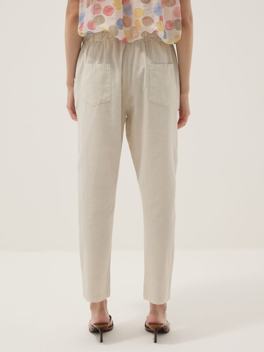 Beige linen-cotton blend trousers_2