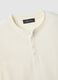 Beige pure cotton regular fit sweater with buttons_5