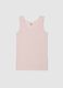 Pink Stretch Cotton Vest Regular Fit with Lace Trim_4