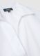 Camicia in puro cotone bianca regular fit senza bottoni_5