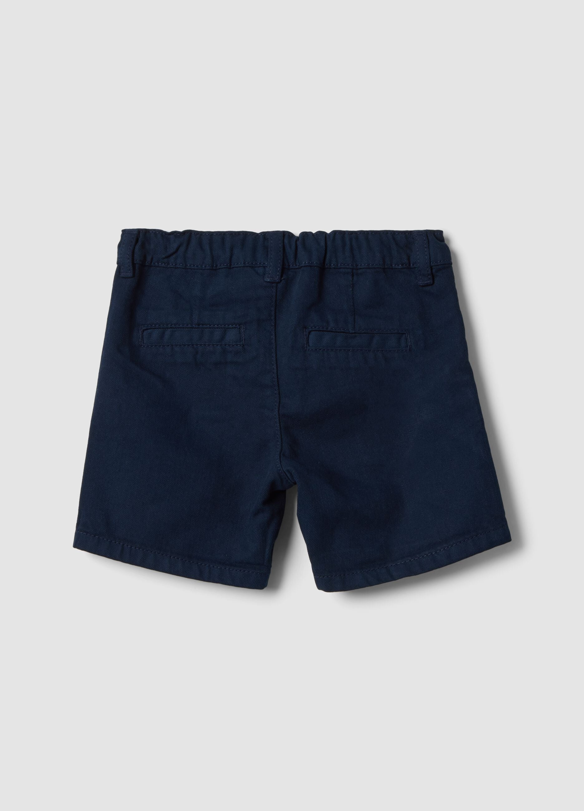 Regular fit blue pure cotton shorts for boys