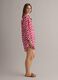 Red long pure-cotton shirt with floral print_1