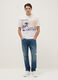 White pure cotton regular fit t-shirt with print_1