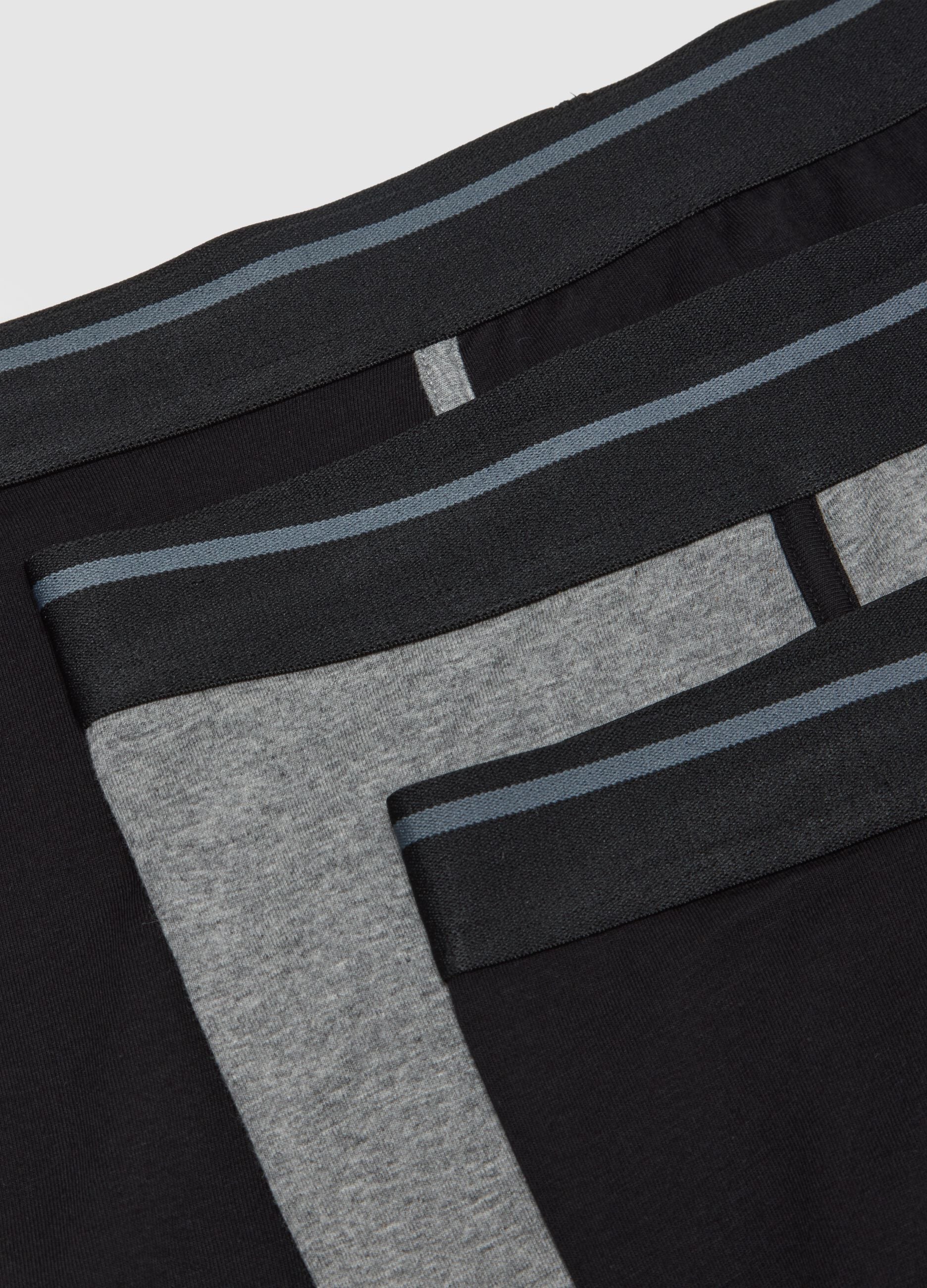 3-pack of multicolour regular-fit midi boxer briefs in stretch organic cotton