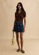 Brown cotton blend regular fit sweater with polo collar_1