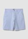 Blue striped stretch-cotton chino shorts, regular fit_4