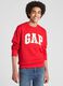 Round-neck sweatshirt with logo patch and embroidery_0