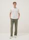 White pure cotton regular fit T-shirt with henley collar_2