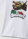 Children's oversized fit pure cotton white T-shirt with print_3