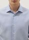 Light blue slim fit cotton shirt with micro-checks_1