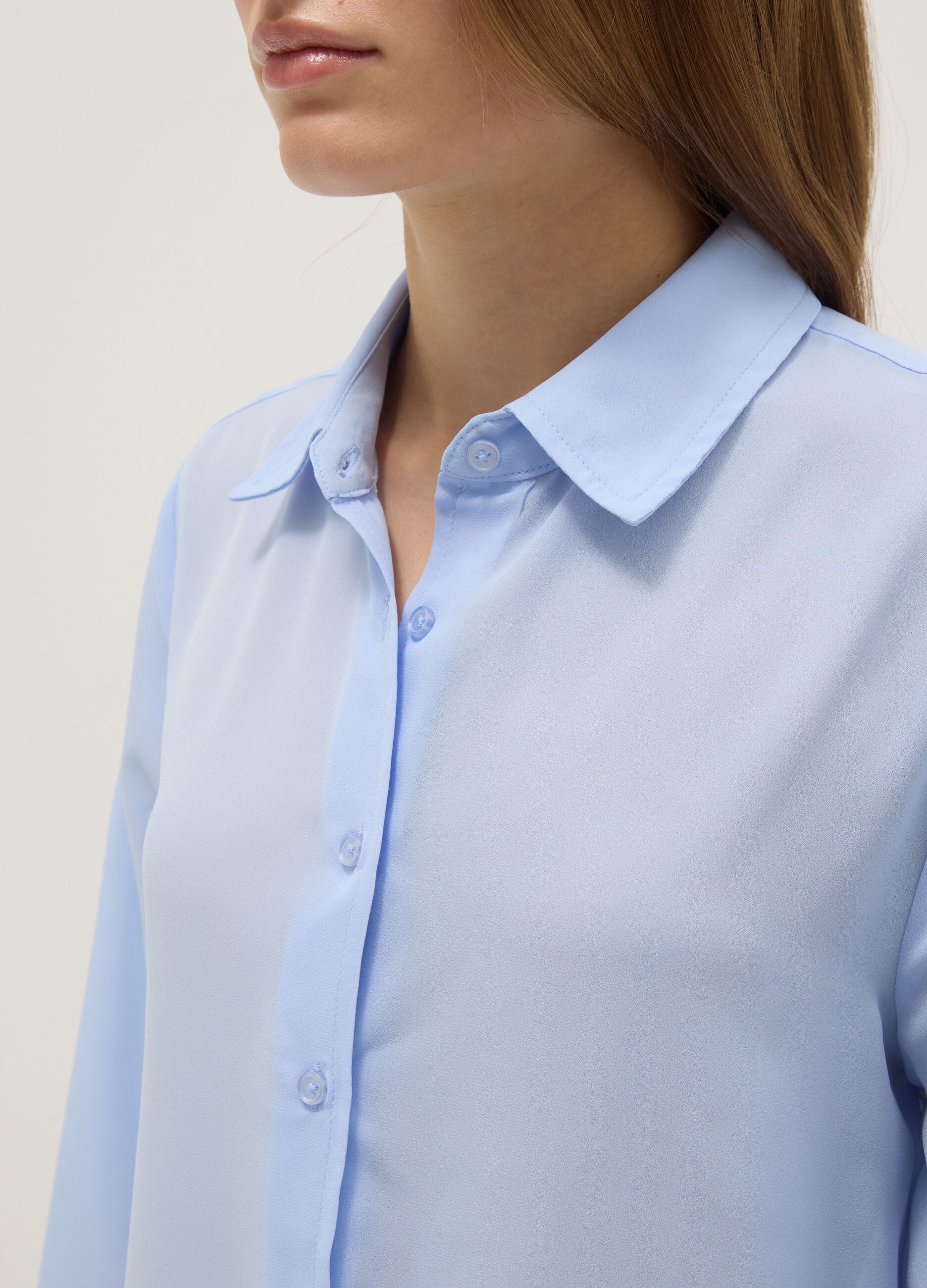Blue long sleeve shirt regular fit