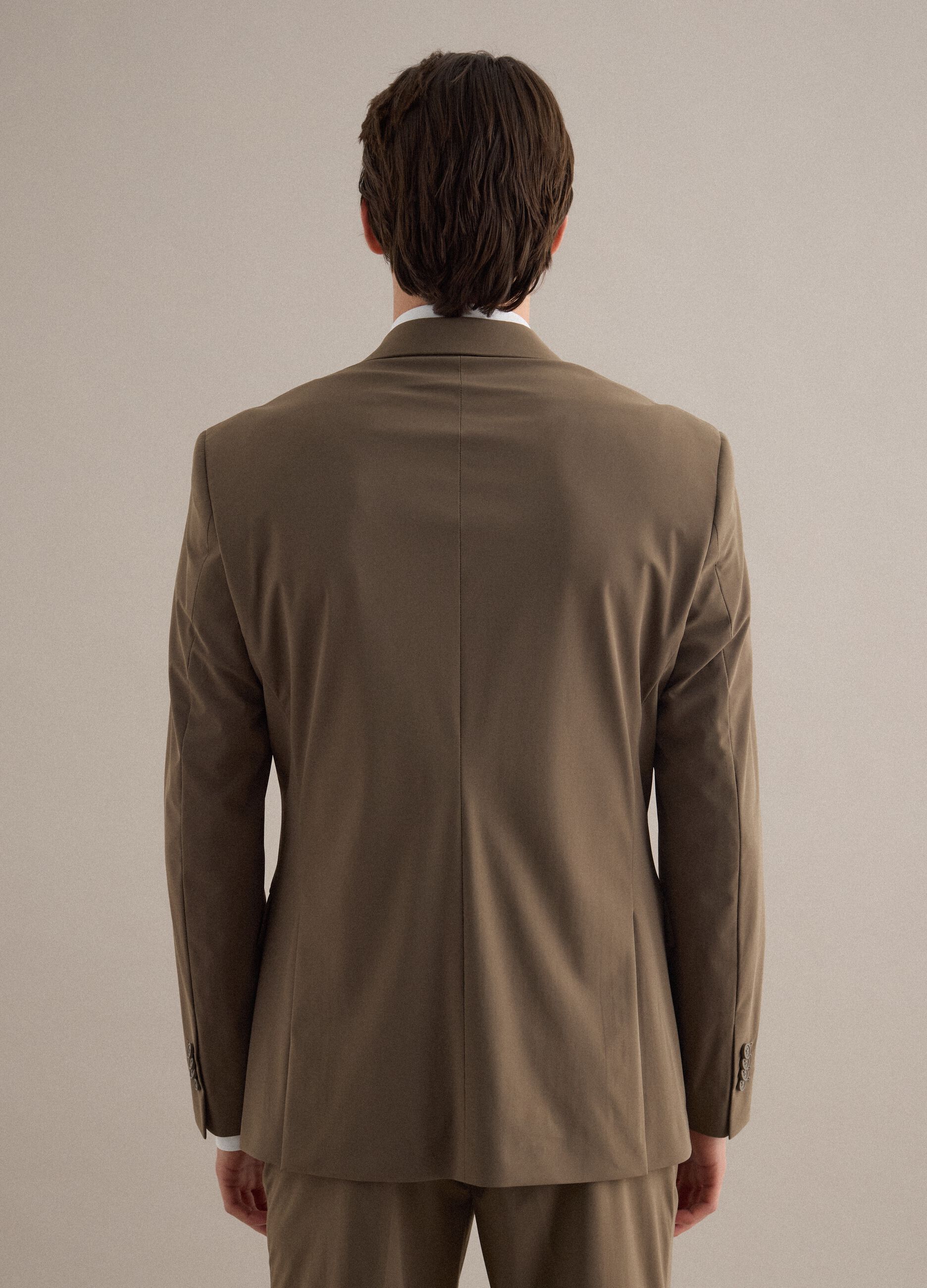 Brown Slim Fit Blazer