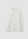 White long-sleeved organic cotton piqu&eacute; polo shirt, regular fit_0