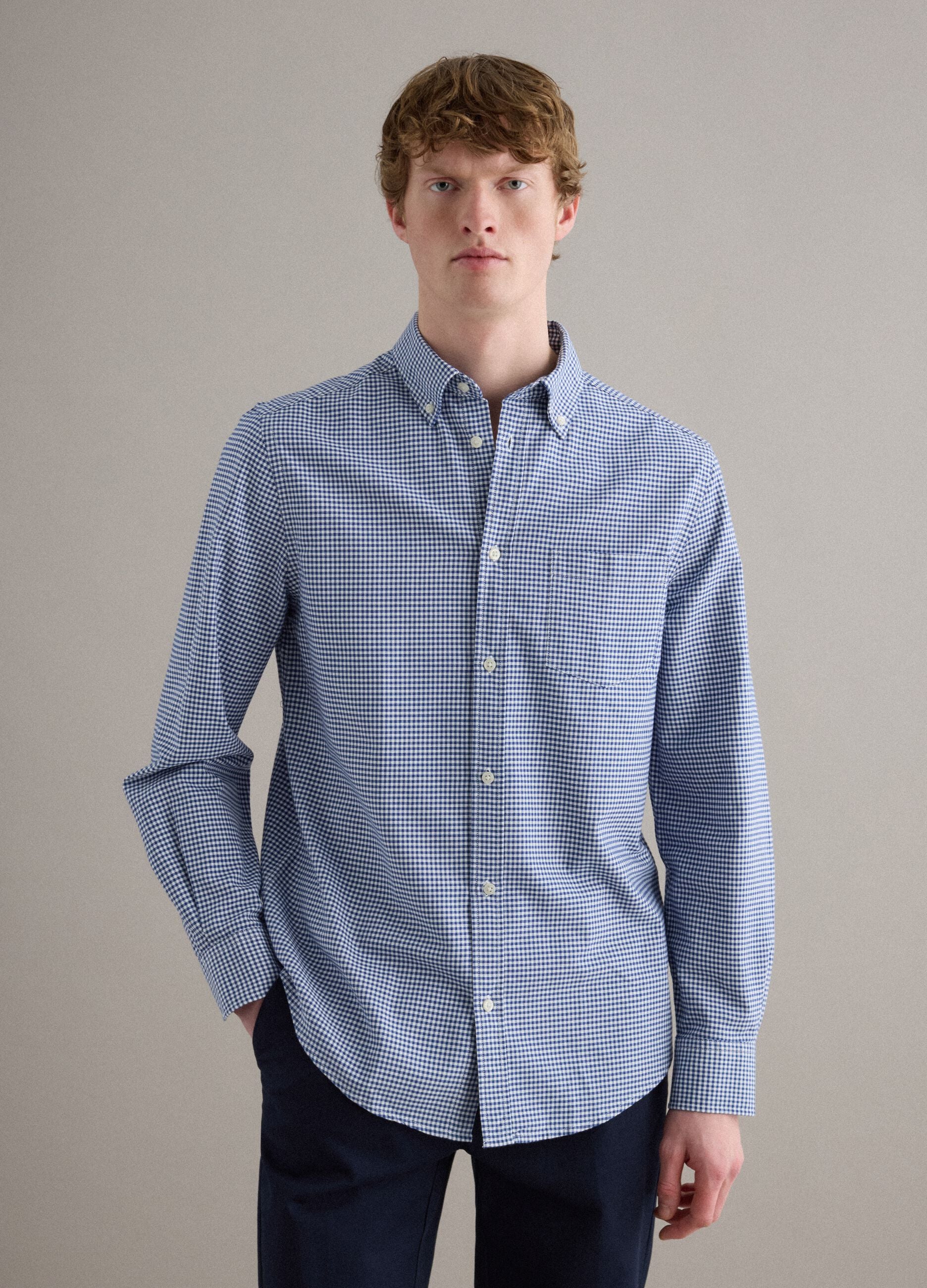 Multicoloured Check Pure Cotton Regular Fit Shirt