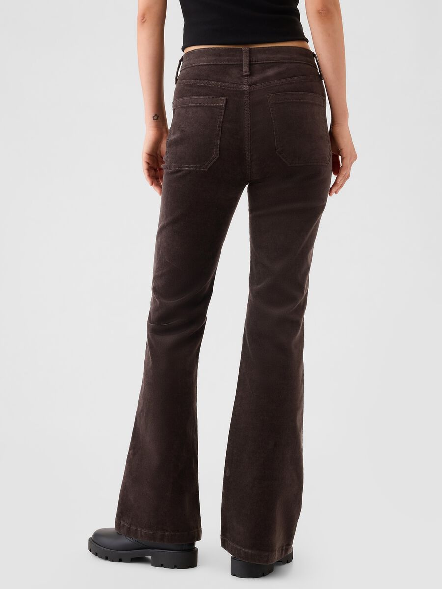 Flare-fit high-rise trousers in corduroy_2
