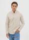 Men&rsquo;s beige cotton and linen shirt with regular fit_0