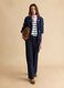 Wide Leg Stretch Cotton Blue Jeans_0