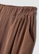 Brown viscose-blend trousers with elasticated cuffs, regular fit_5