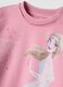 Pink cotton-blend Frozen printed jogging set for girls_3