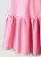 Pink pure cotton mini dress with high neck_5