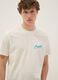 White pure cotton T-shirt with print_0