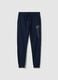 Regular fit boys' blue pure cotton joggers_3