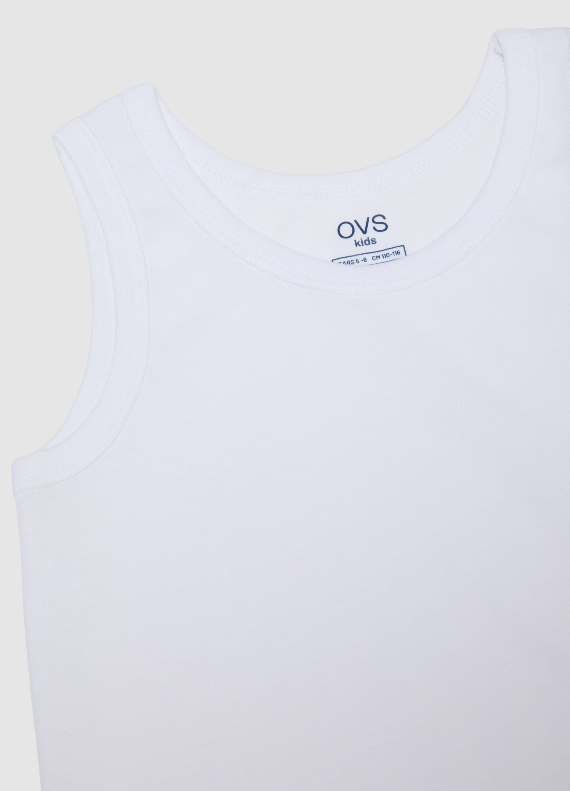 Boys' multicolour pure cotton regular fit tank top twin pack