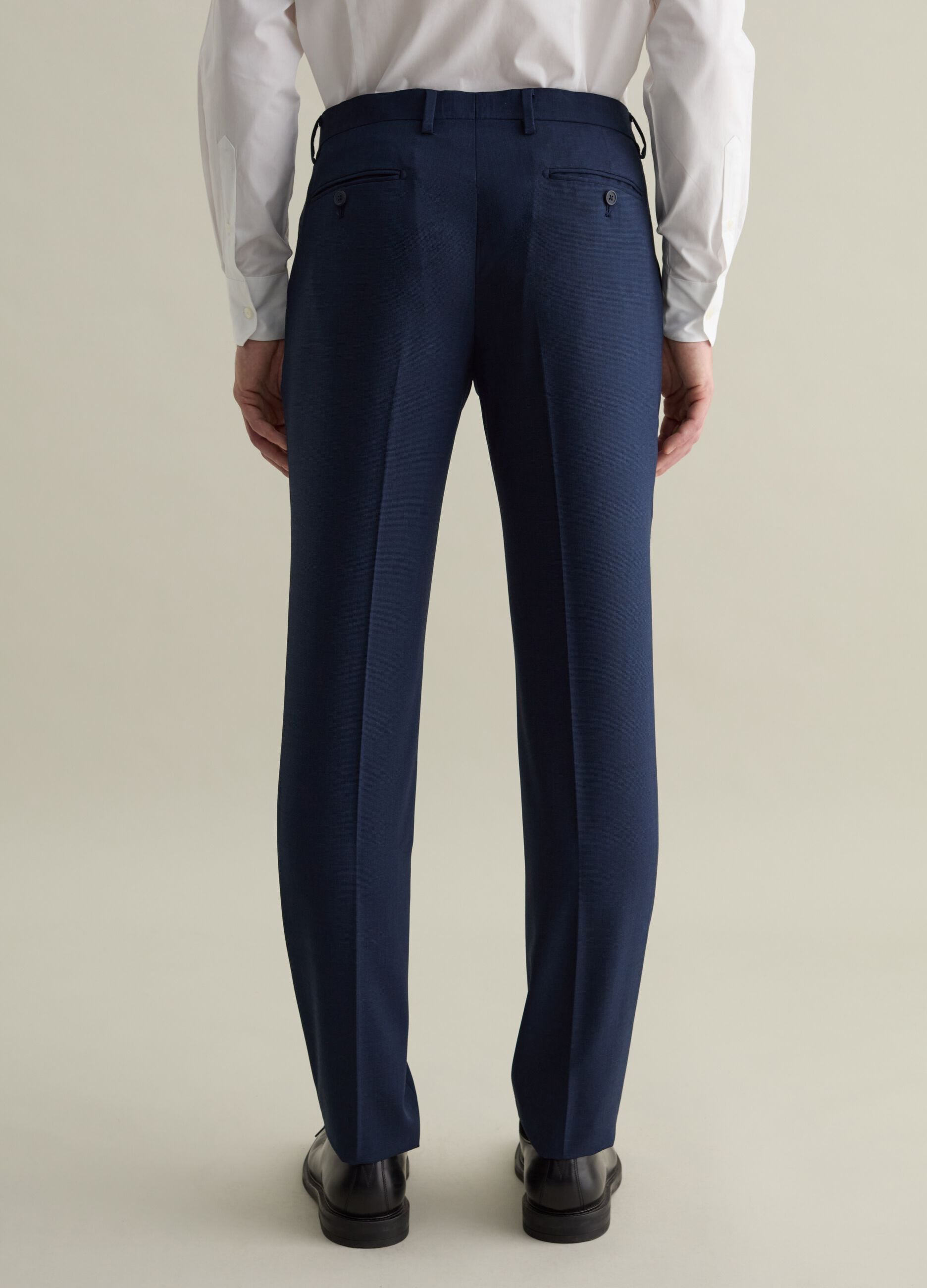 Slim-fit trousers with micro weave