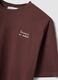 Brown pure cotton T-shirt with embroidered detail, boxy fit_5