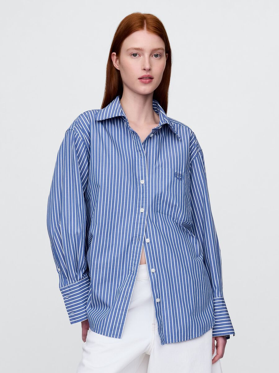 Striped Oversized Shirt_0