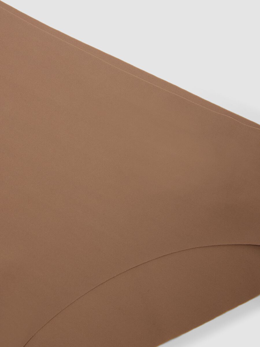 Brown regular fit seamless briefs_5