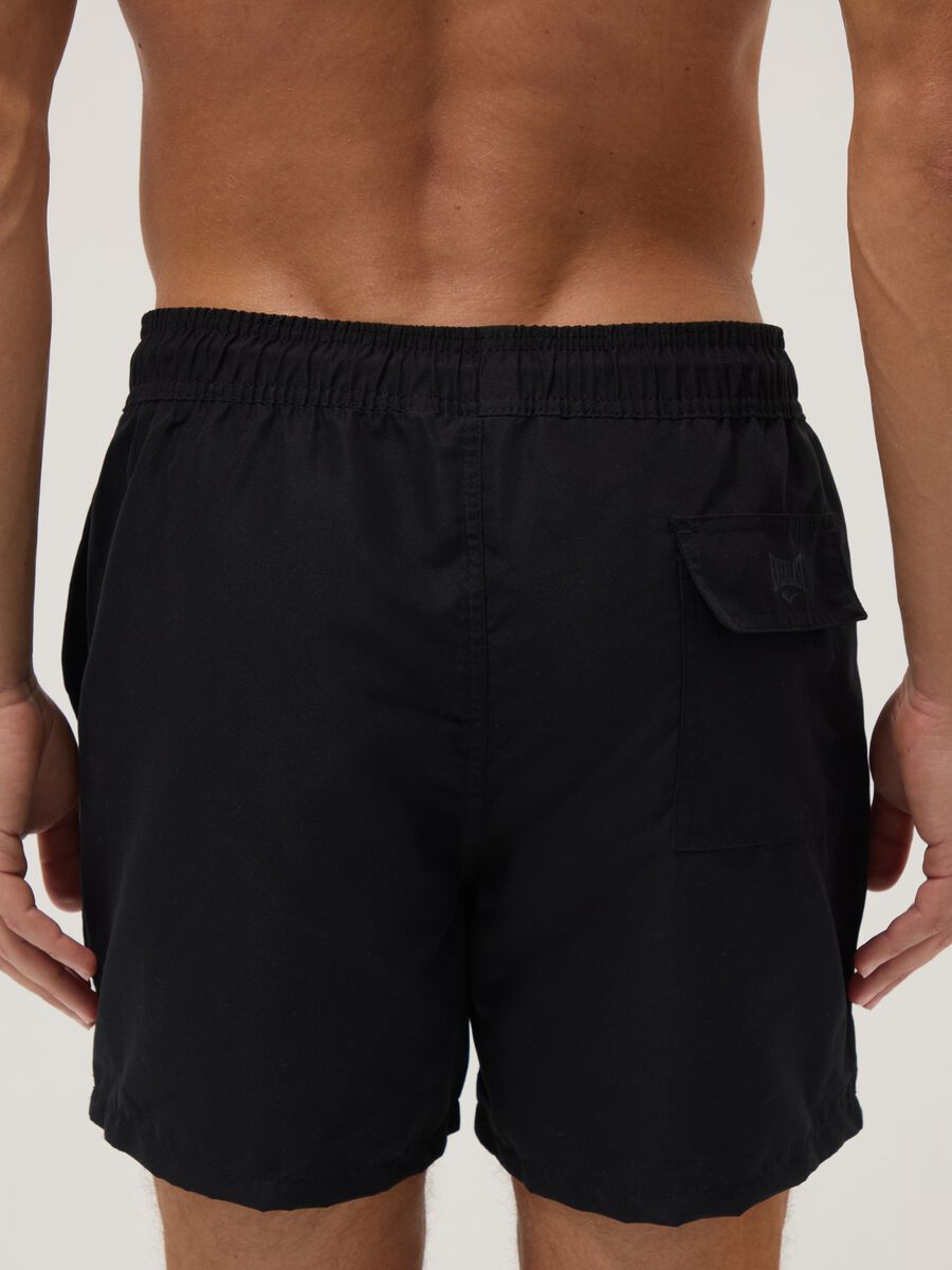 Black swim shorts with drawstring waist_2
