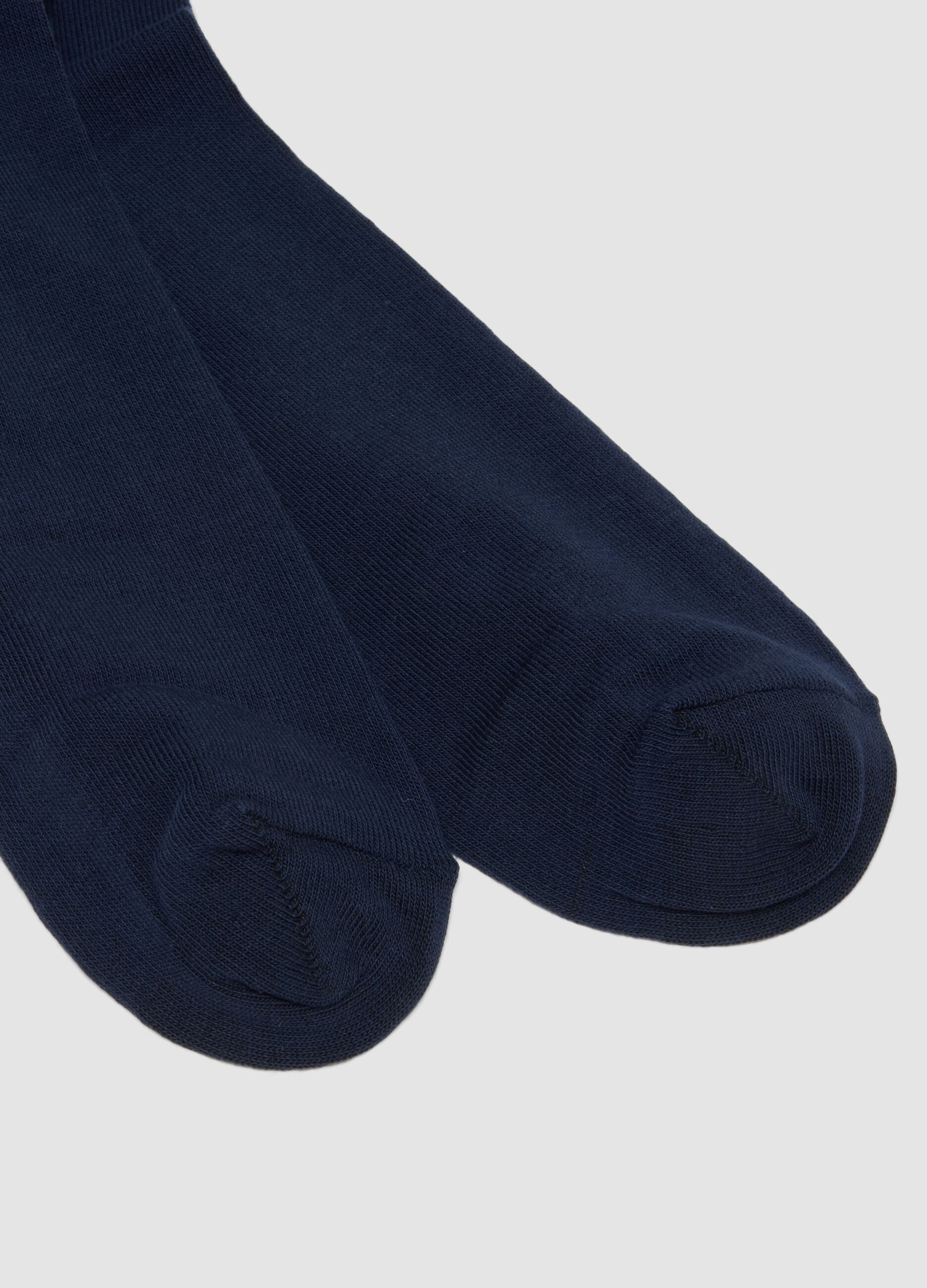 Bipack di calze midi multicolor in cotone elasticizzato