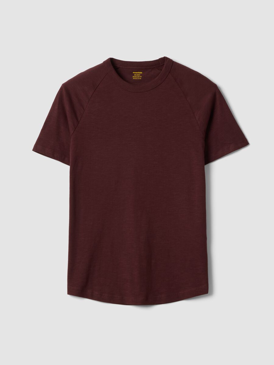 Red pure cotton regular fit T-shirt_4