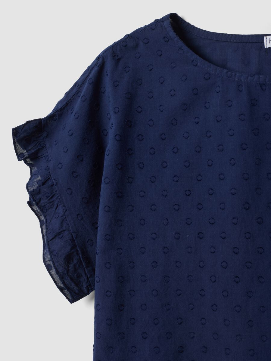 Blue pure cotton blouse_5