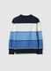 Children's multicolour striped sweater in pure cotton regular fit_1