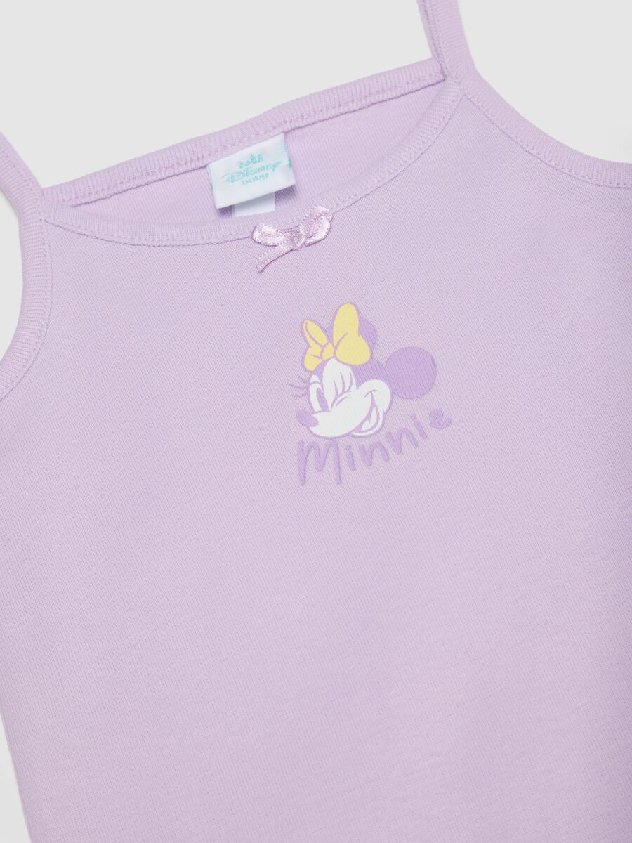 2-pack of multicolour pure cotton sleeveless Minnie bodysuits for baby girls_2