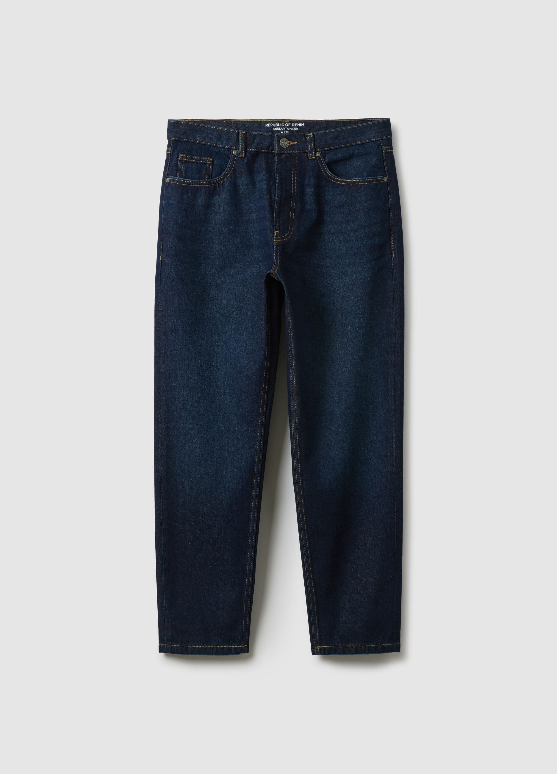 Blue Regular Fit Pure Cotton Jeans