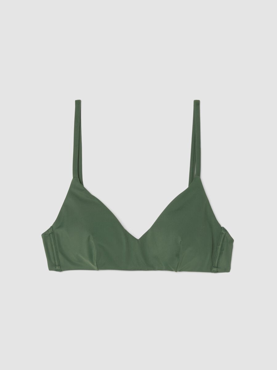 Green triangle bikini top with removable padding_4