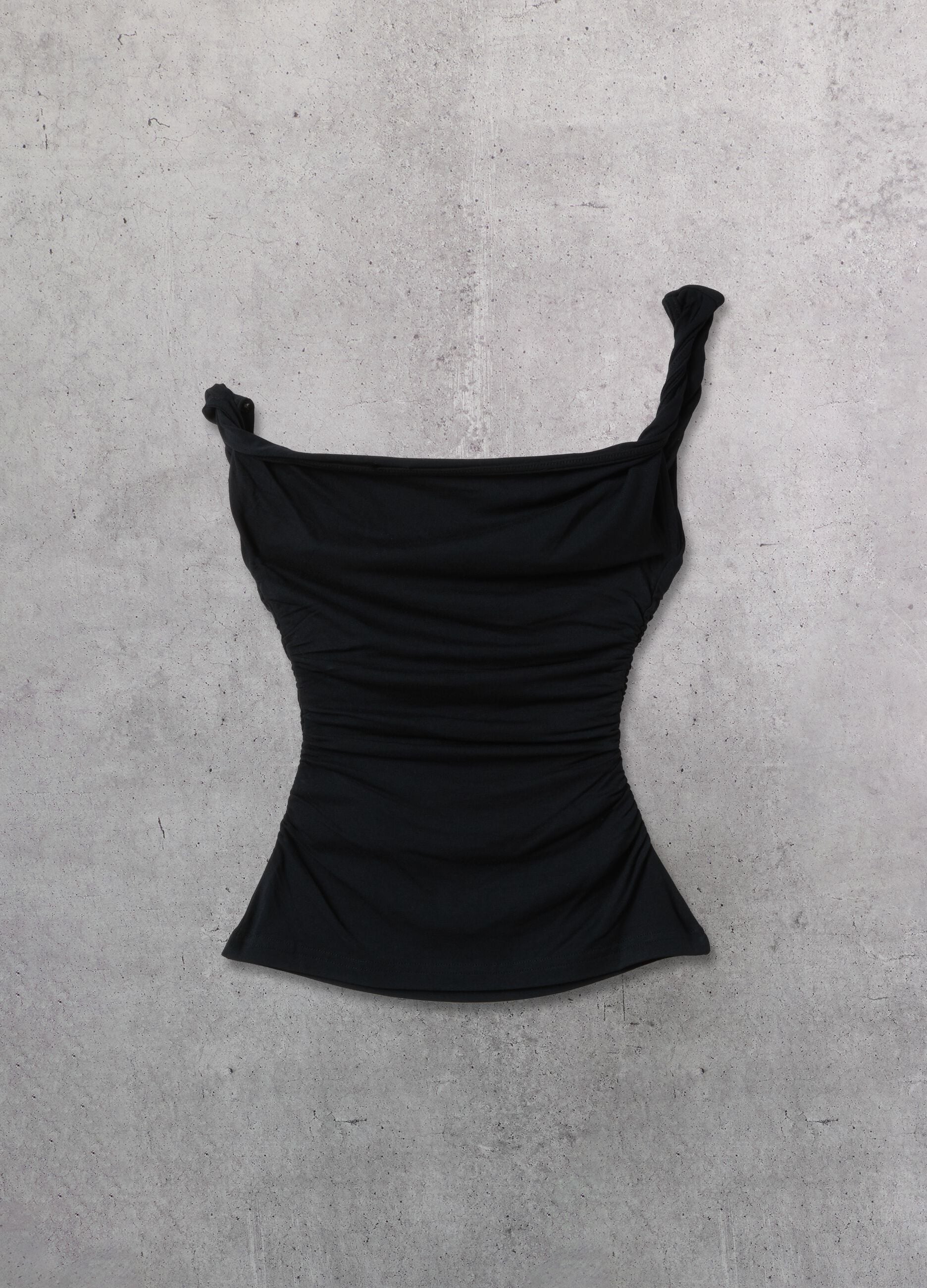 Black Asymmetric Tank Top