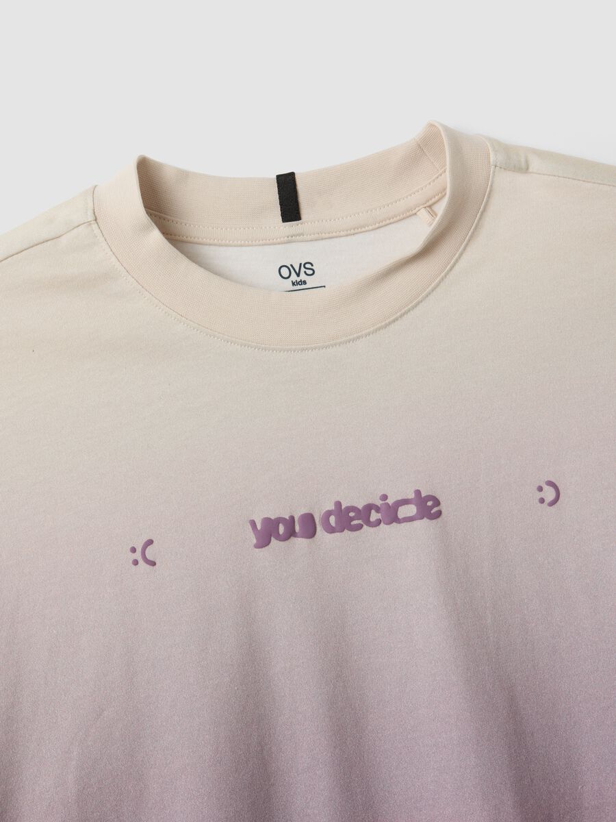 T-shirt over fit sfumata in puro cotone per ragazzo_4