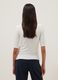 White stretch viscose regular fit boat neck t-shirt_3