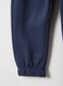 Children's blue cotton jogger trousers with regular fit_3