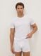 White regular fit crew neck T-shirt in pure cotton_0