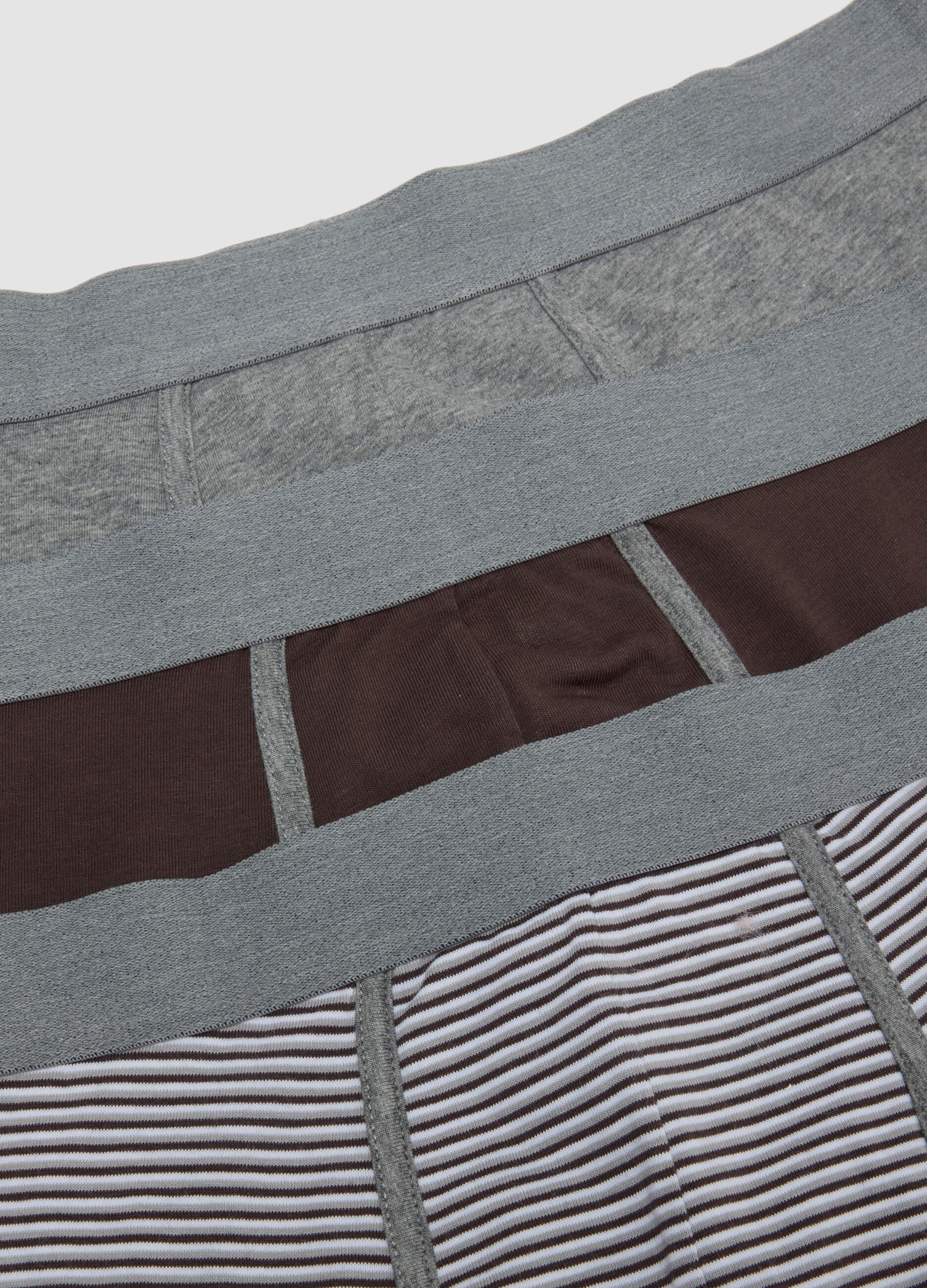 Three-pack of multicolour striped stretch organic cotton boxers